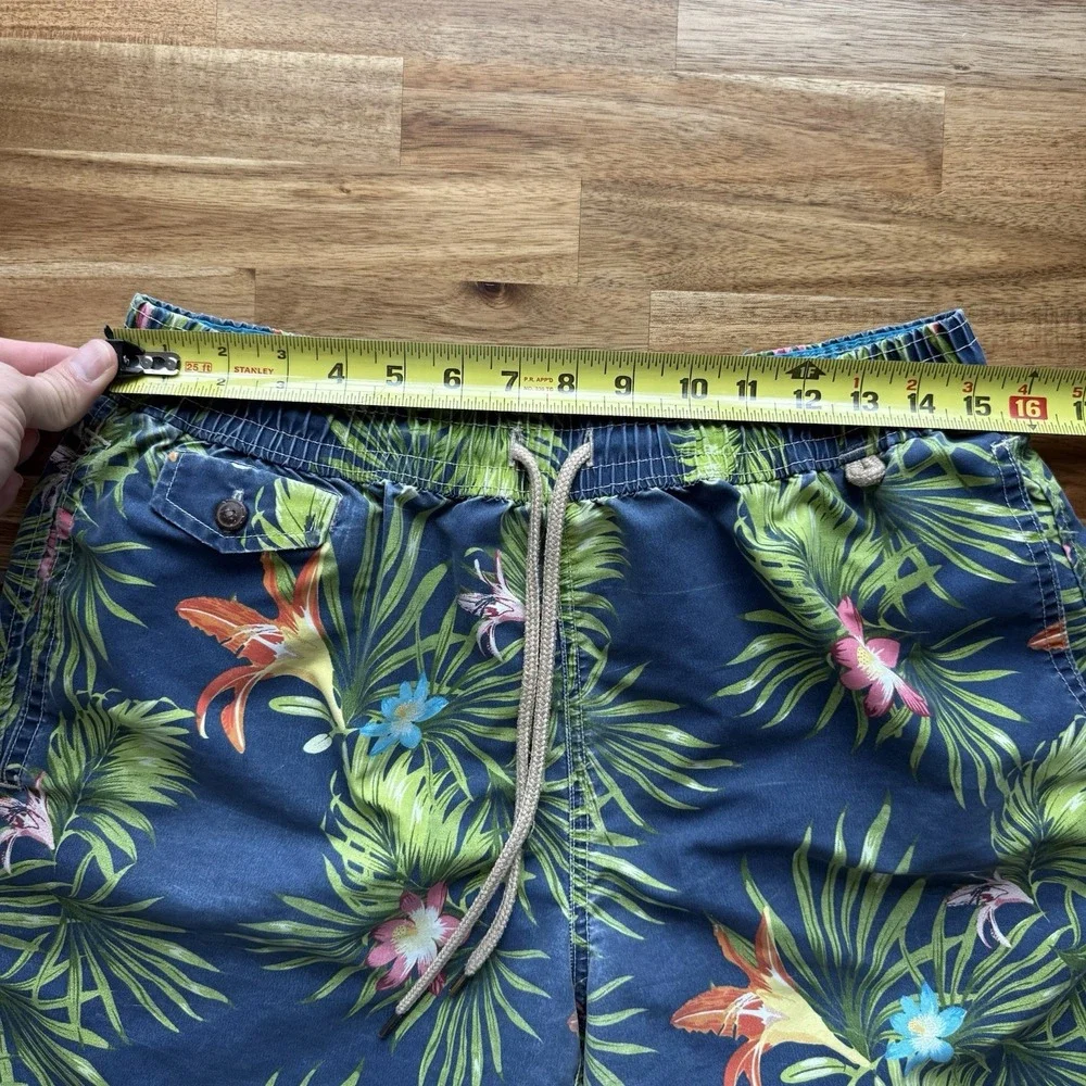 Polo Ralph Lauren Mens Traveler Swim Shorts Tropical Floral Pattern Size Medium